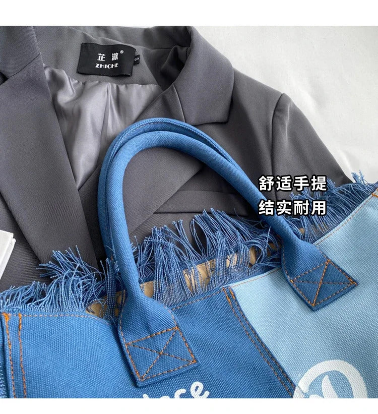 Canvas Large Capacity Casual Tote Bags Mssza