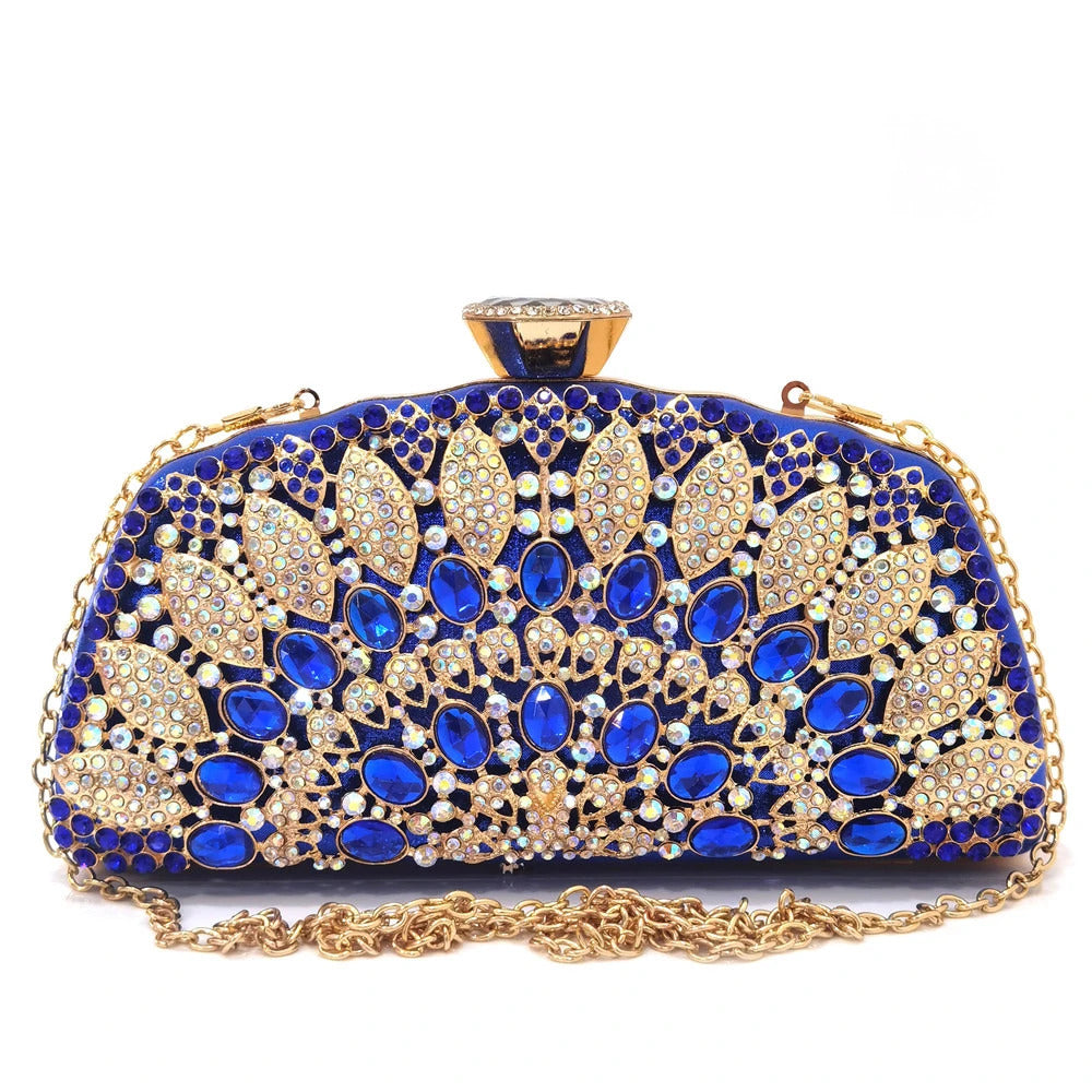 Hot-Fix Rhinestone Crystal Diamond Luxury Designer Clutches Mssza