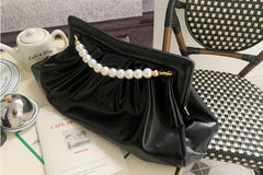 Folds Pearl chain design Python Banquet Envelope Clutch Mssza