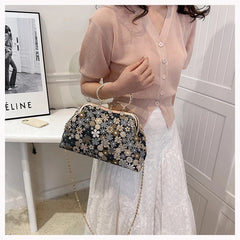 Luxury Three-dimensional Flowers Relief Tote Bags Mssza