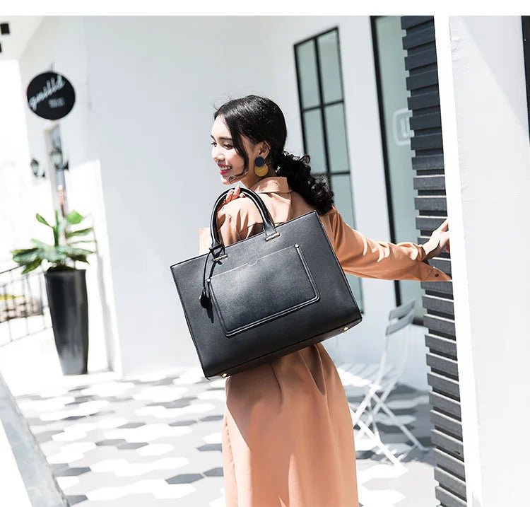 Large Capacity Leather Messenger Bag Mssza