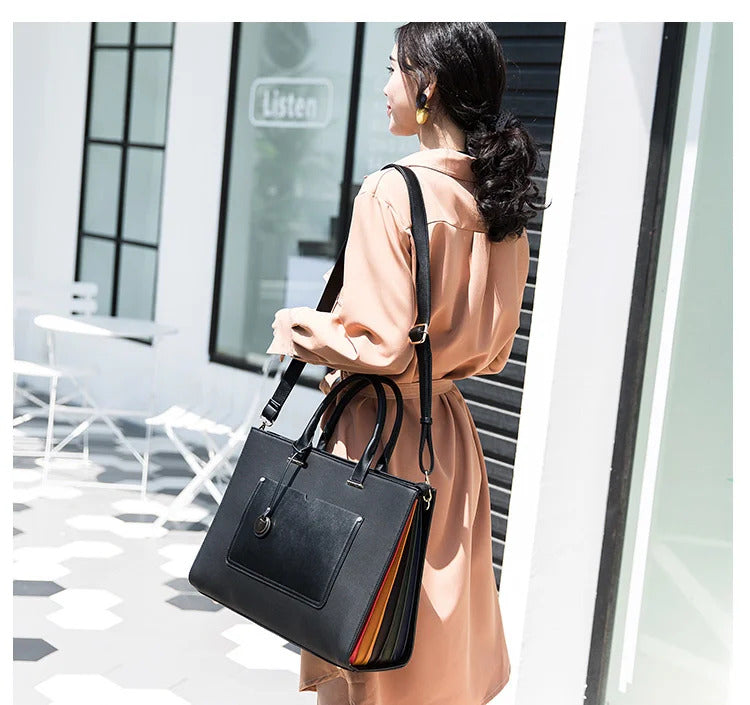 Large Capacity Leather Messenger Bag Mssza