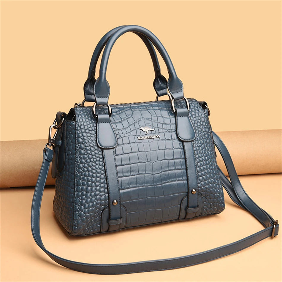 Casual Large Capacity Soft Leather Handbags Mssza