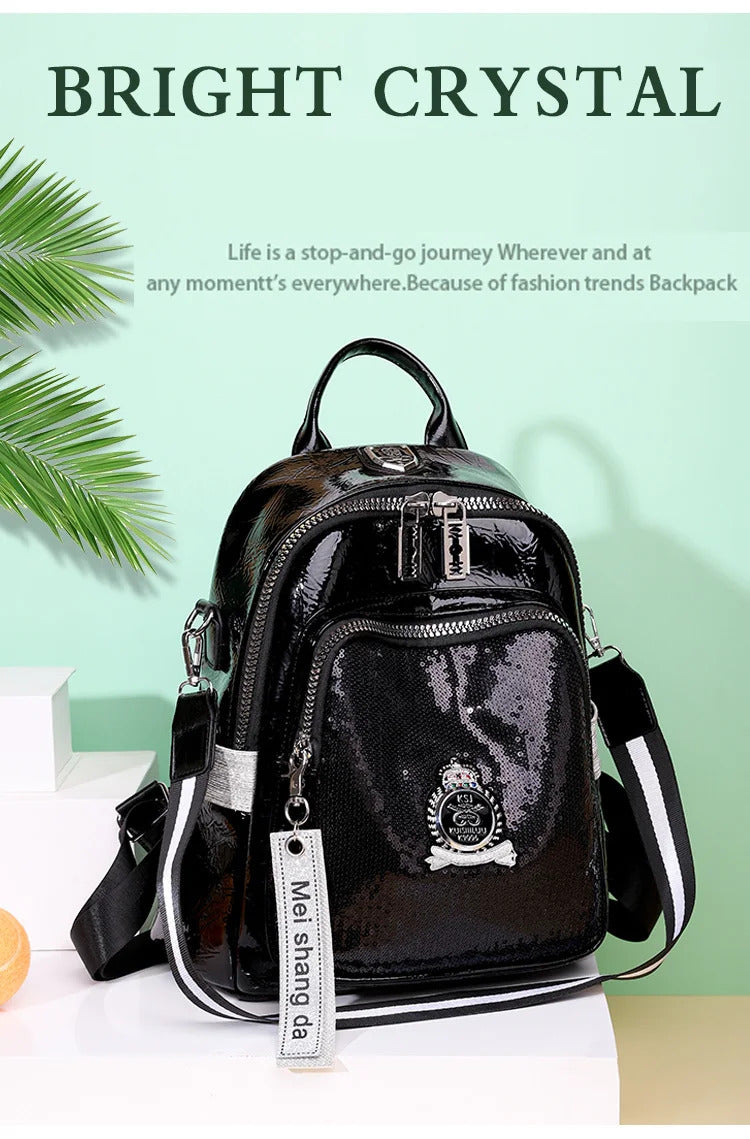 High Quality Pu Leather Casual  Backpack Mssza