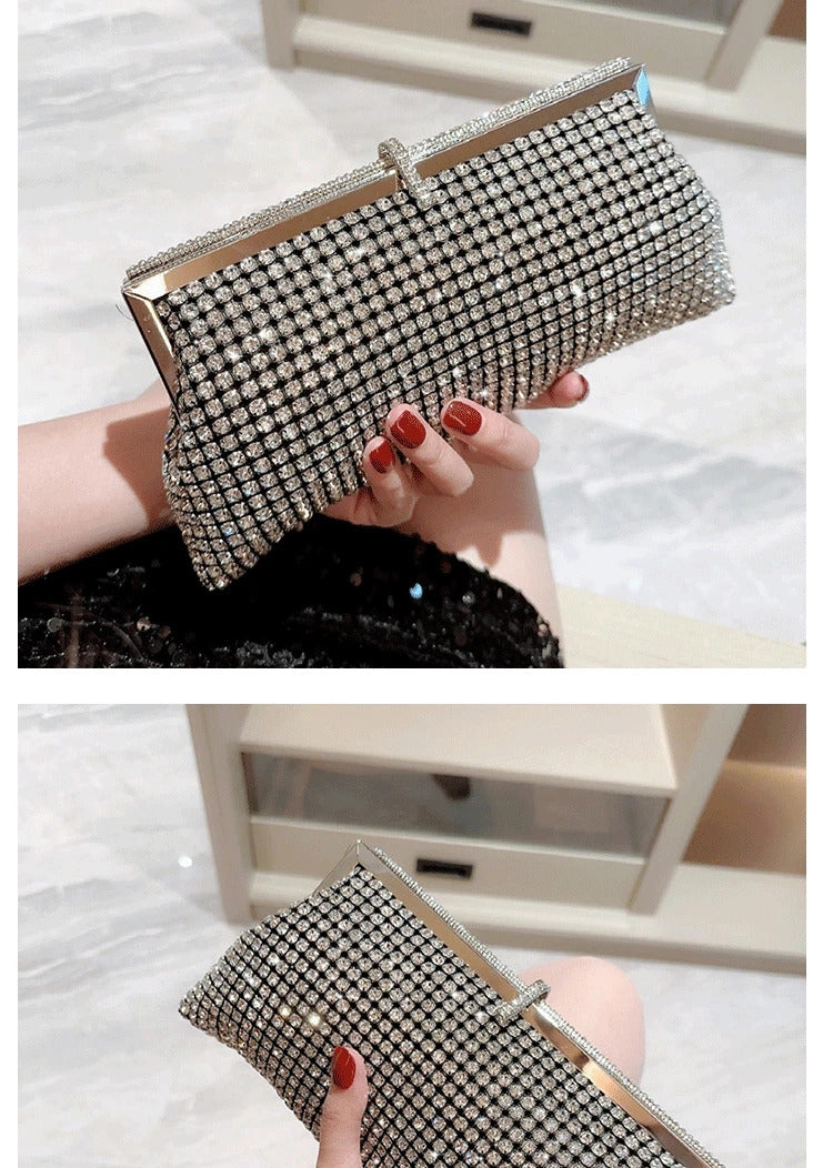 Luxurious Rhinestone Diamond Party Clutches Mssza