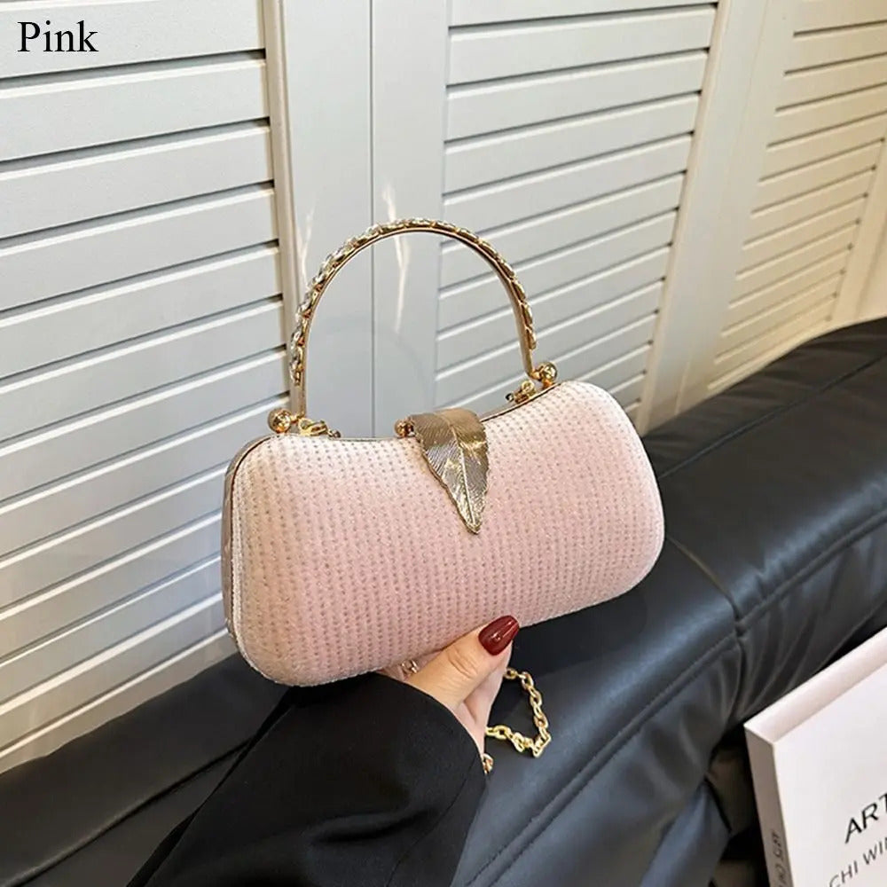 Rhinestone Decorative Elegant Silk Banquet Clutch Mssza