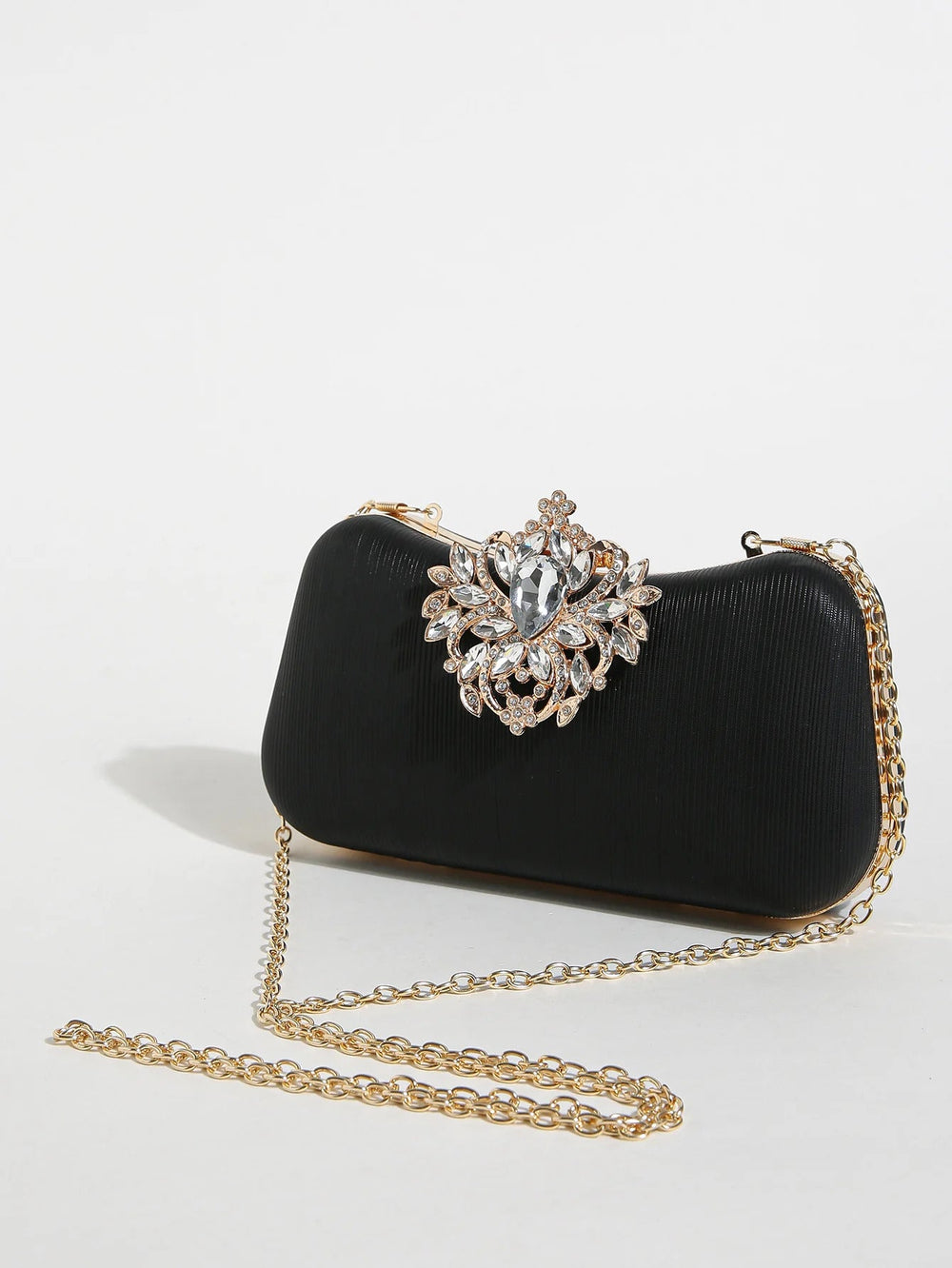 Luxury Rhinestone Shiny and Glamorous Decor Boxy Clutch Mssza