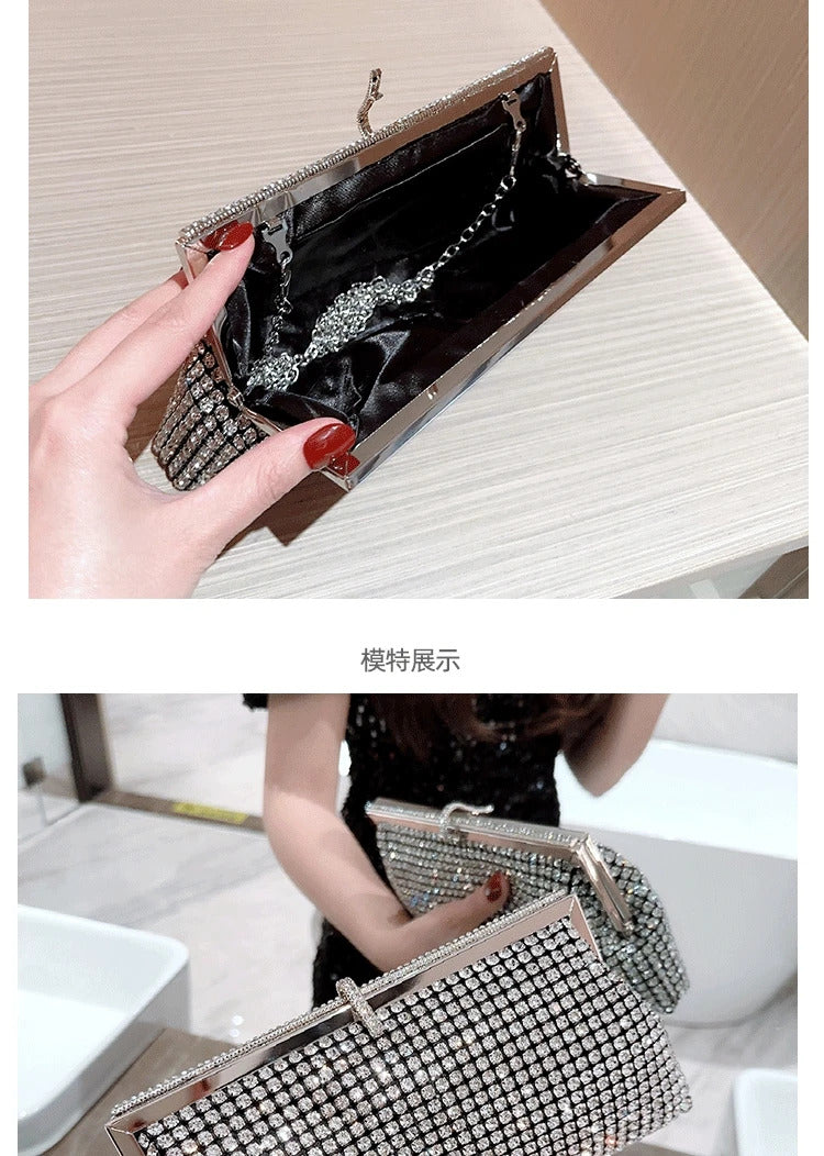 Luxurious Rhinestone Diamond Party Clutches Mssza