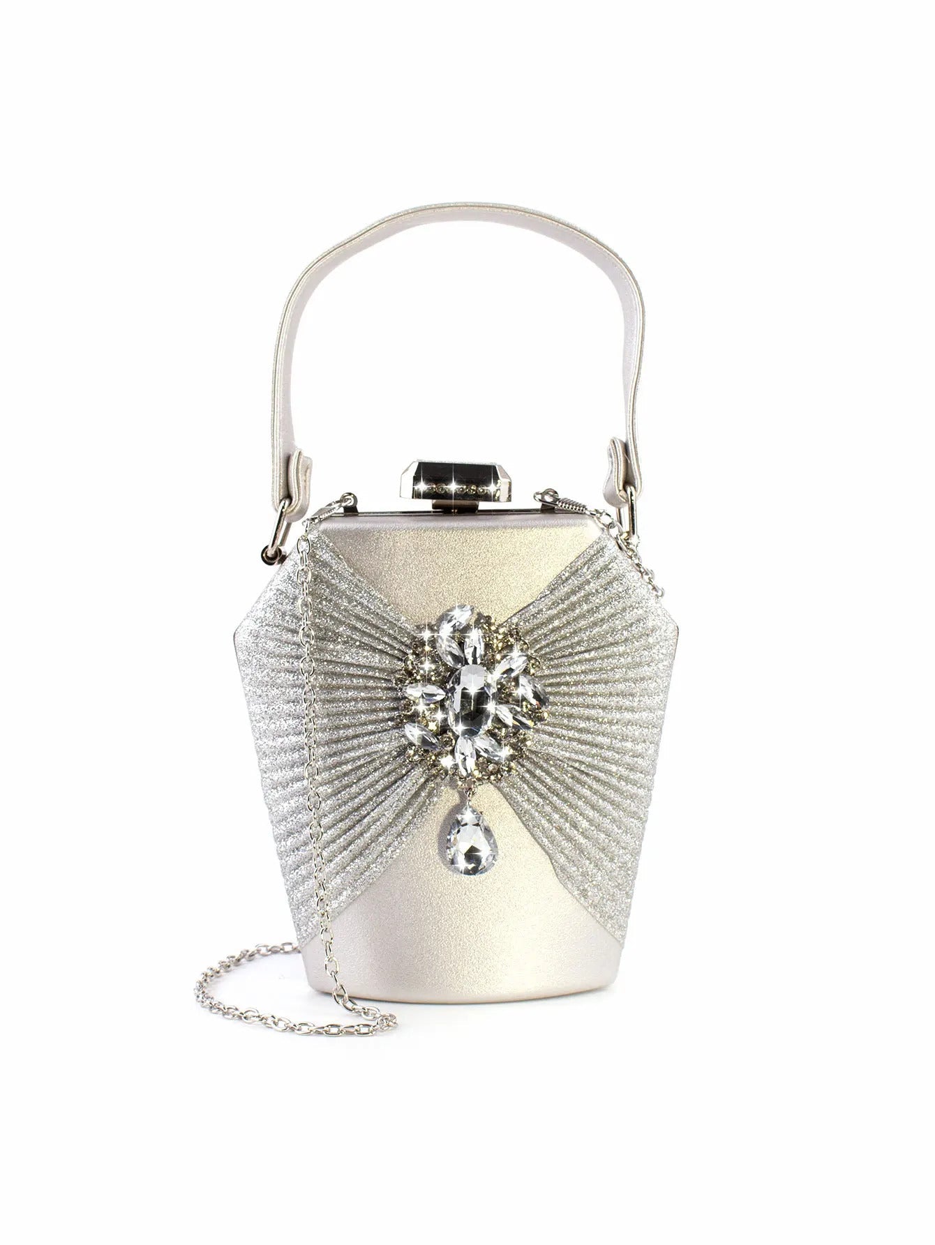 Flower Luxury Shiny Rhinestone Handbag Mssza