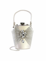 Flower Luxury Shiny Rhinestone Handbag Mssza