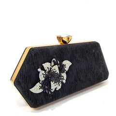 Irregular Shape Decal Water Diamond Design Shoulder Chain Clutch Mssza
