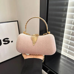 Rhinestone Decorative Elegant Silk Banquet Clutch Mssza