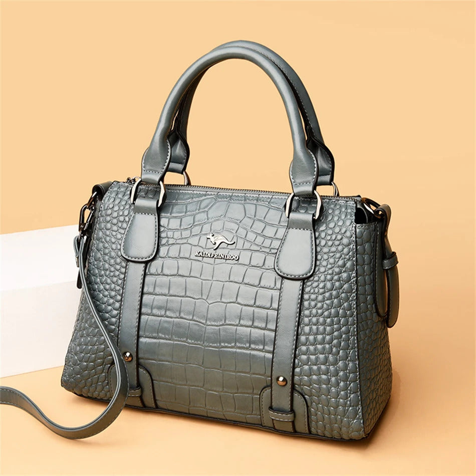 Casual Large Capacity Soft Leather Handbags Mssza