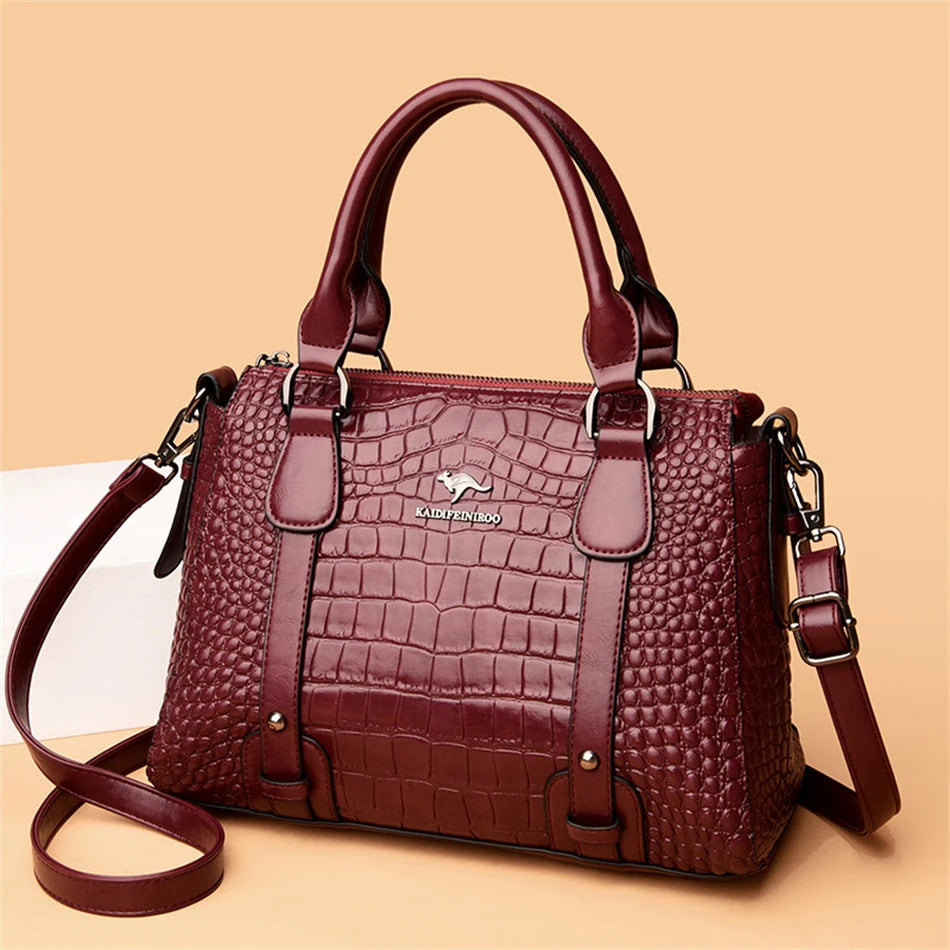 Casual Large Capacity Soft Leather Handbags Mssza