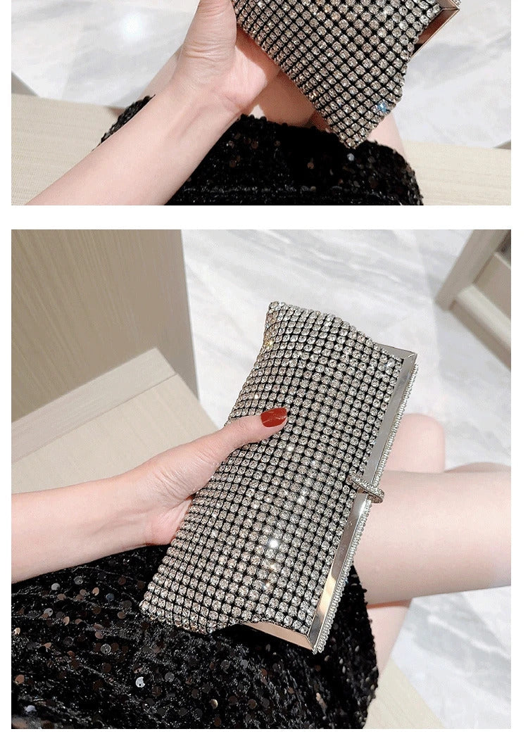 Luxurious Rhinestone Diamond Party Clutches Mssza
