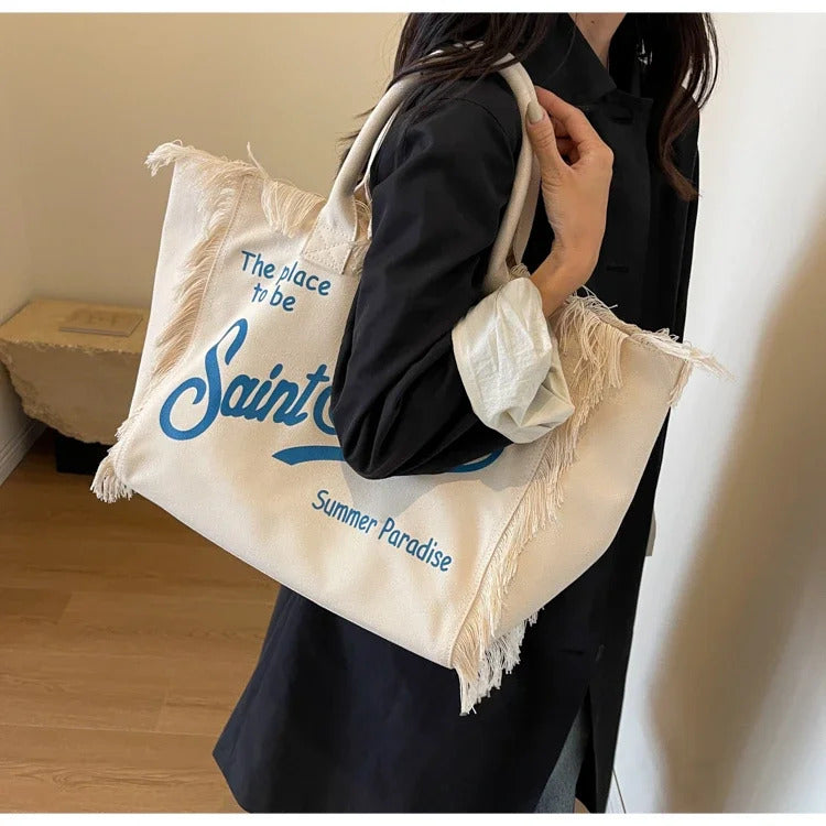 Canvas Large Capacity Casual Tote Bags Mssza
