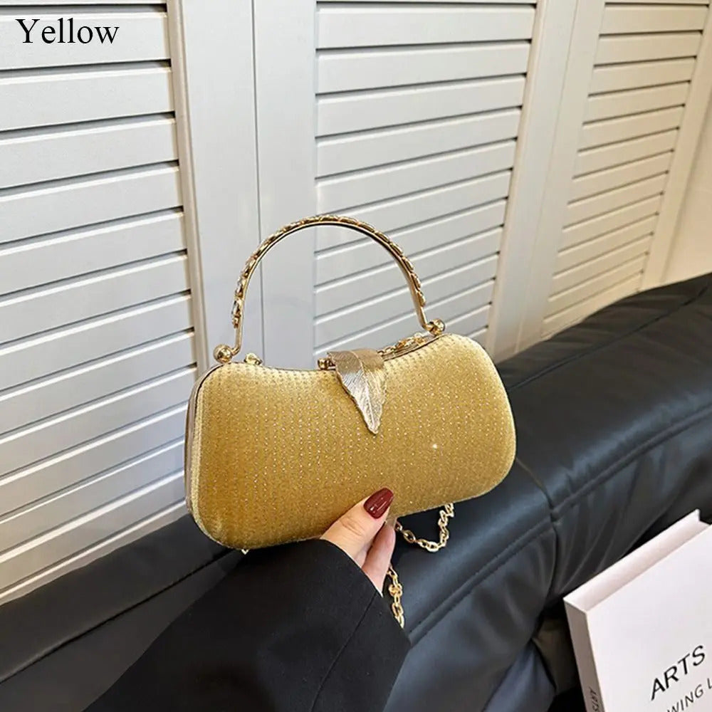 Rhinestone Decorative Elegant Silk Banquet Clutch Mssza