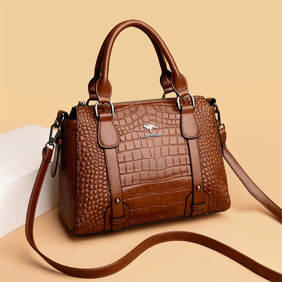 Casual Large Capacity Soft Leather Handbags Mssza