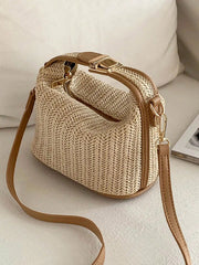 Casual Grass Weaving Handheld One Shoulder Crossbody Bag Mssza