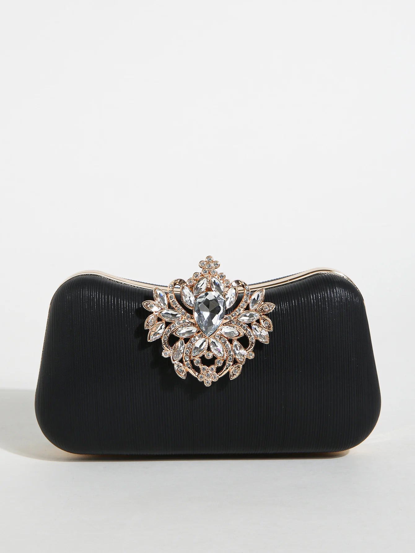 Luxury Rhinestone Shiny and Glamorous Decor Boxy Clutch Mssza