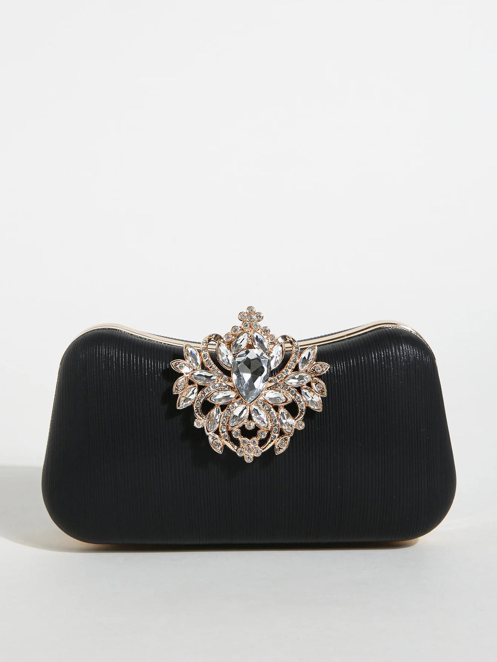 Luxury Rhinestone Shiny and Glamorous Decor Boxy Clutch Mssza