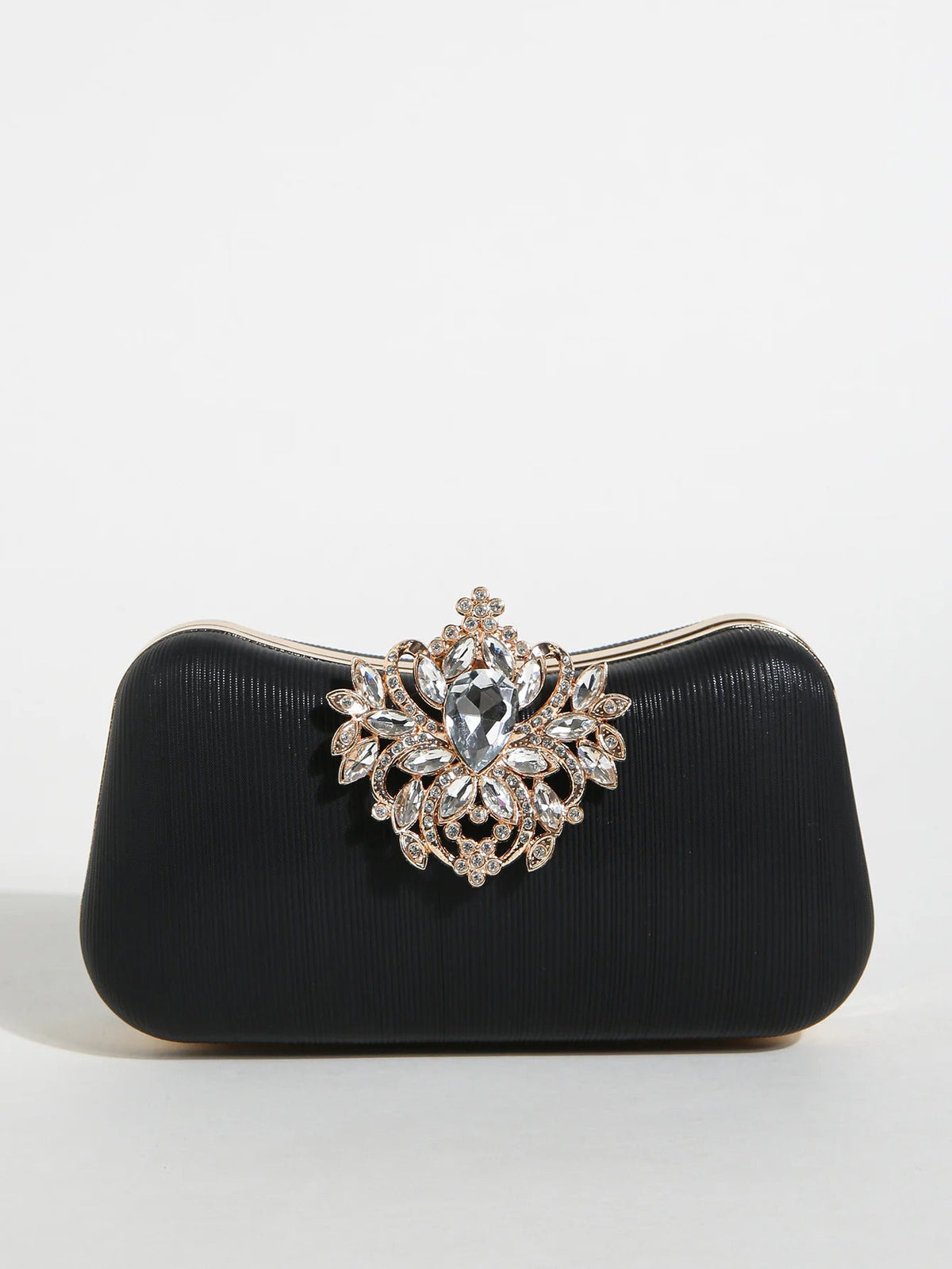 Luxury Rhinestone Shiny and Glamorous Decor Boxy Clutch Mssza