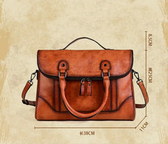 Genuine Leather Vintage Crossbody Handbag Mssza