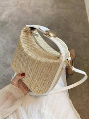 Casual Grass Weaving Handheld One Shoulder Crossbody Bag Mssza