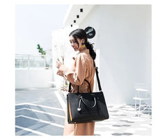 Large Capacity Leather Messenger Bag Mssza