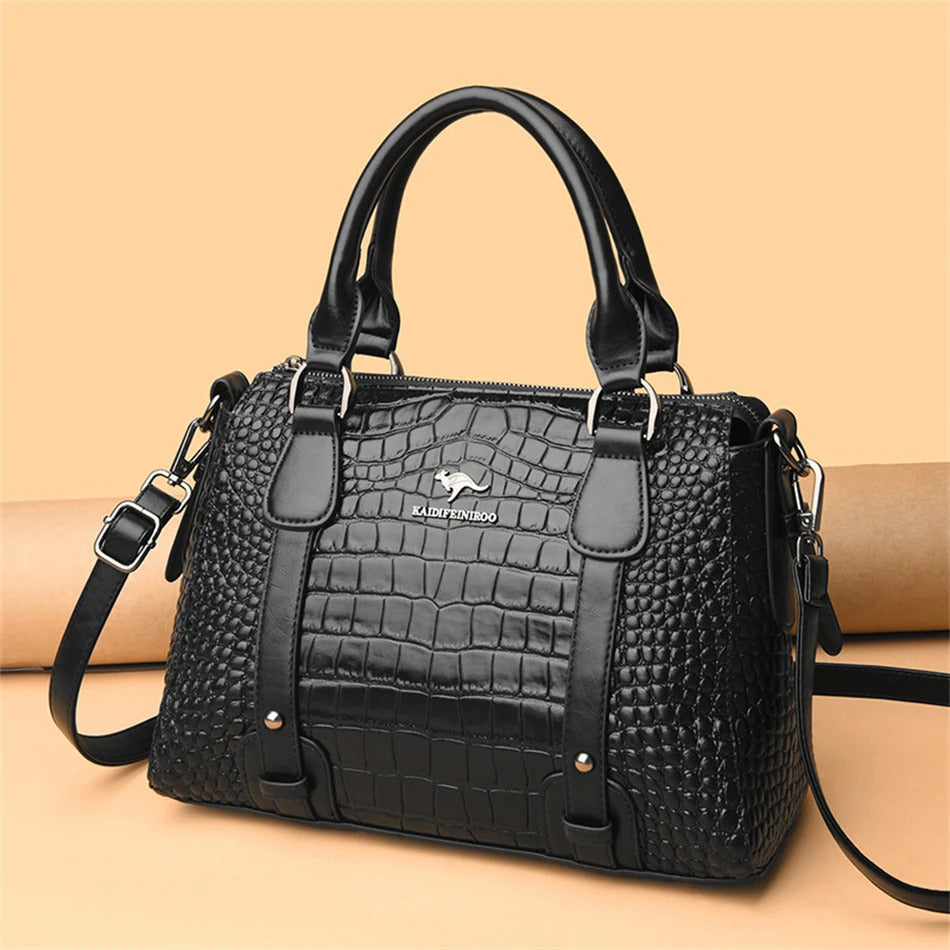 Casual Large Capacity Soft Leather Handbags Mssza
