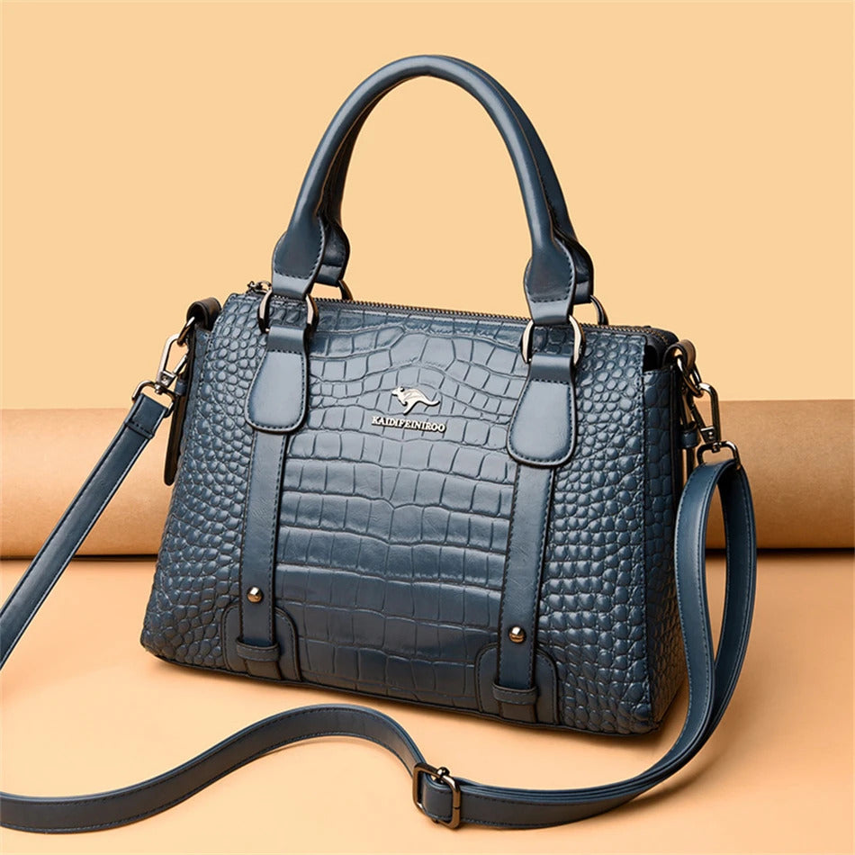 Casual Large Capacity Soft Leather Handbags Mssza