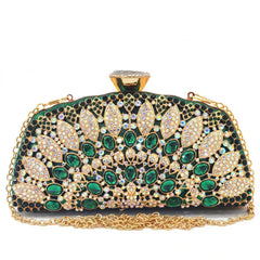 Hot-Fix Rhinestone Crystal Diamond Luxury Designer Clutches Mssza