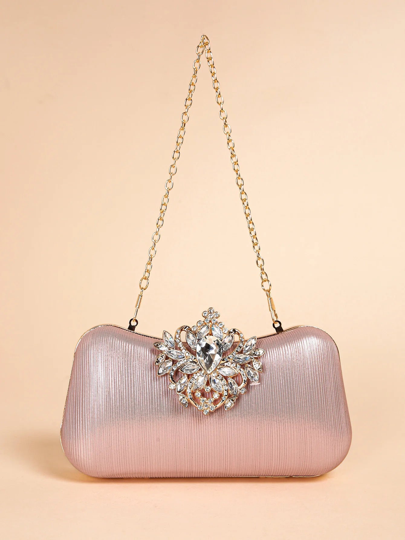 Luxury Rhinestone Shiny and Glamorous Decor Boxy Clutch Mssza
