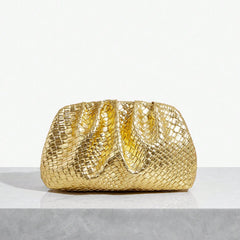 High-end Embossed Woven Lightweight Clip Clutch Mssza