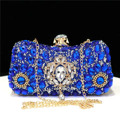 Crystal Pendant Single Sided Diamond Clutch Mssza