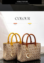 Apricot Texture Large Capacity Business Tote Bag Mssza