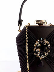 Flower Luxury Shiny Rhinestone Handbag Mssza