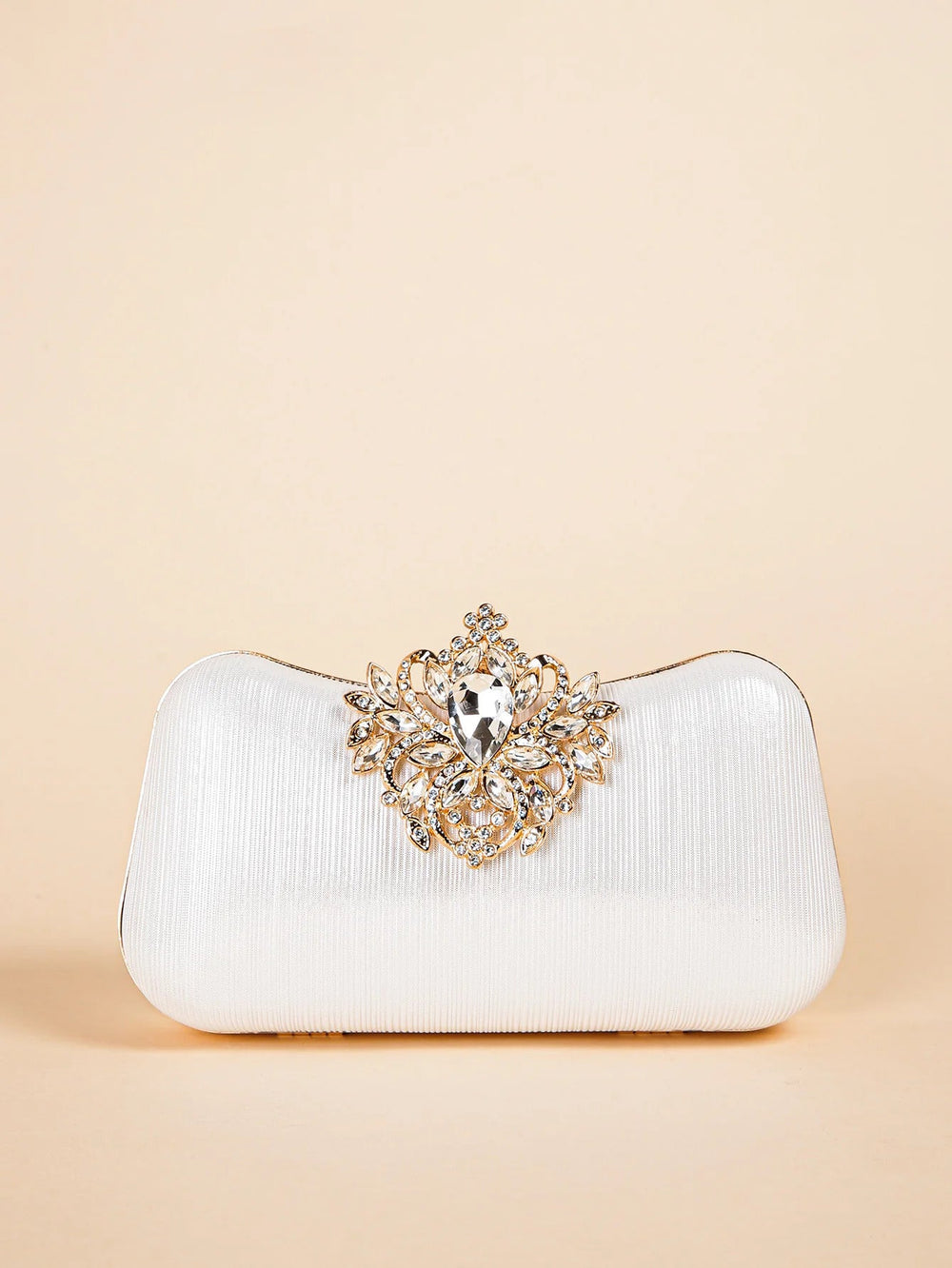 Luxury Rhinestone Shiny and Glamorous Decor Boxy Clutch Mssza