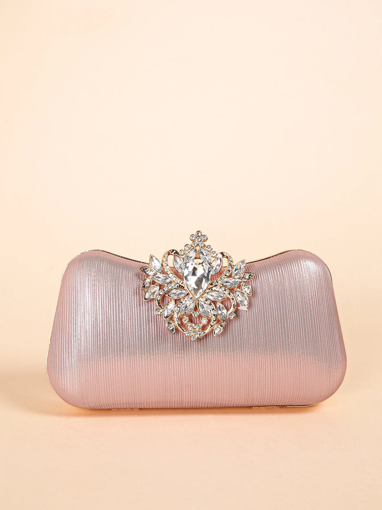 Luxury Rhinestone Shiny and Glamorous Decor Boxy Clutch Mssza