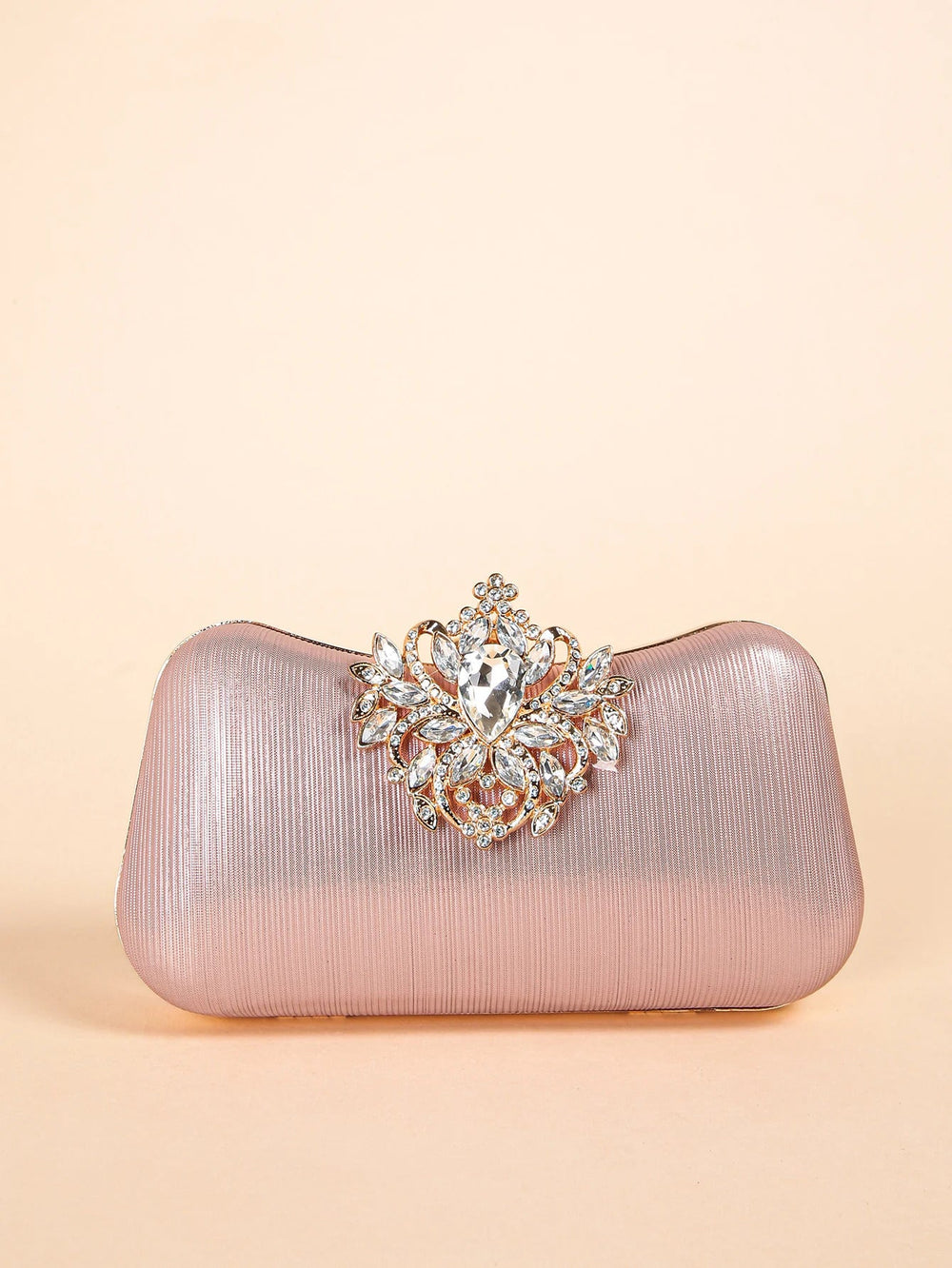 Luxury Rhinestone Shiny and Glamorous Decor Boxy Clutch Mssza
