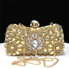 Crystal Pendant Single Sided Diamond Clutch Mssza