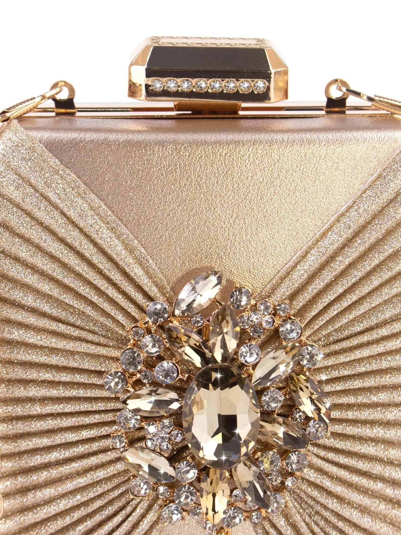 Flower Luxury Shiny Rhinestone Handbag Mssza