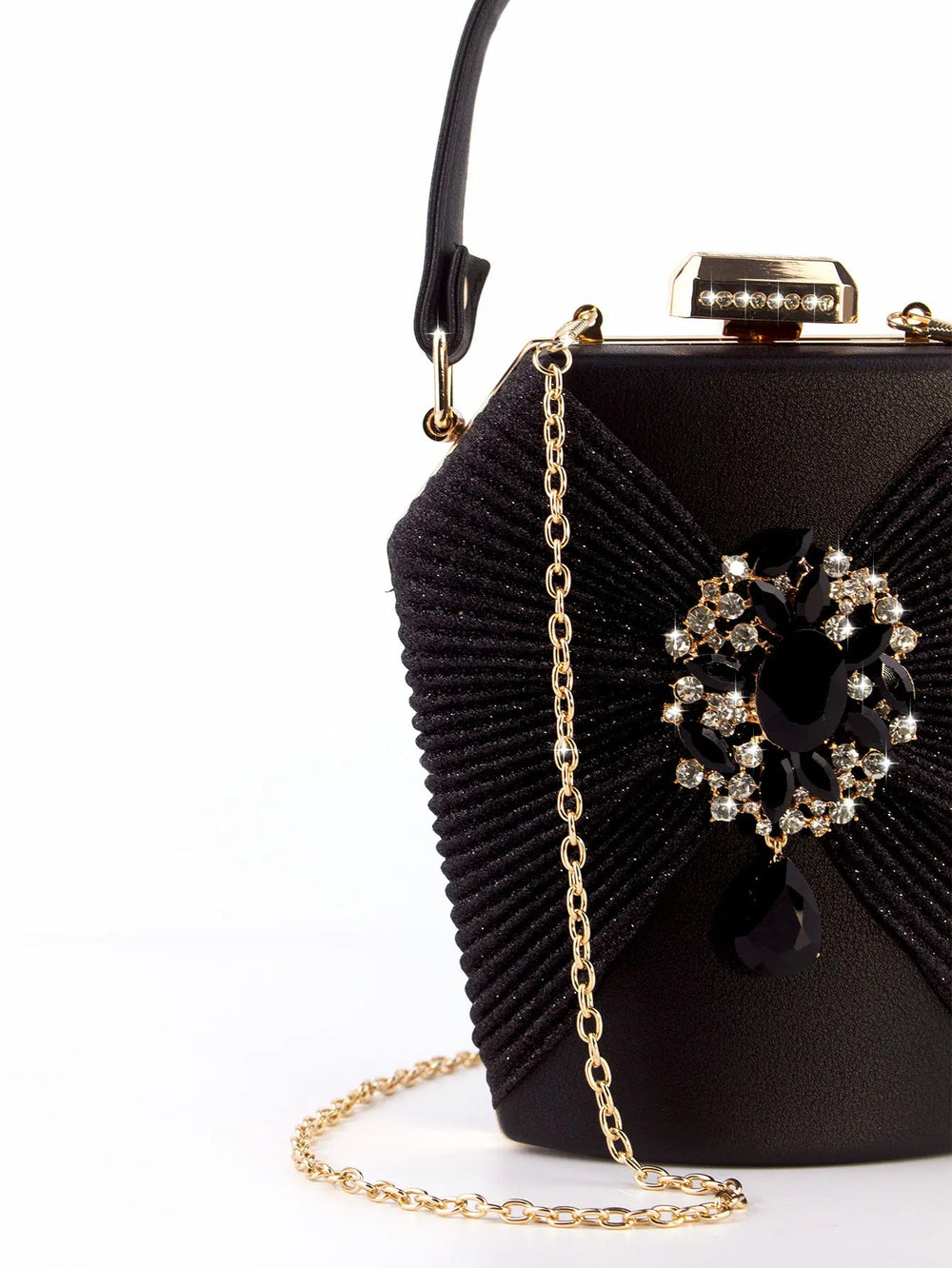 Flower Luxury Shiny Rhinestone Handbag Mssza