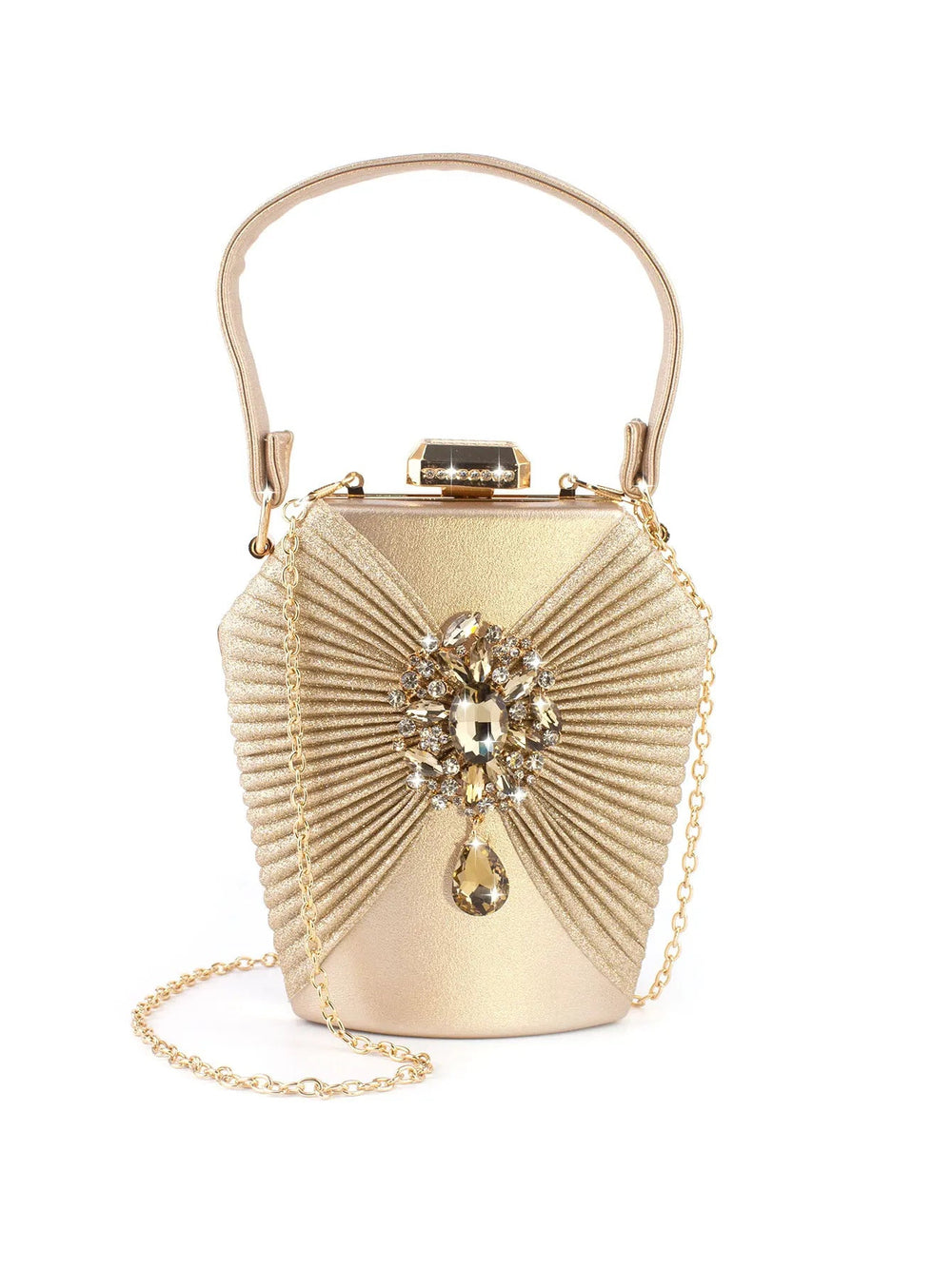 Flower Luxury Shiny Rhinestone Handbag Mssza