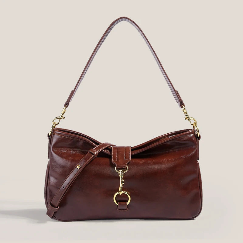 High Quality Soft Skin Vintage Wild Shoulder Luxury Handbags Mssza