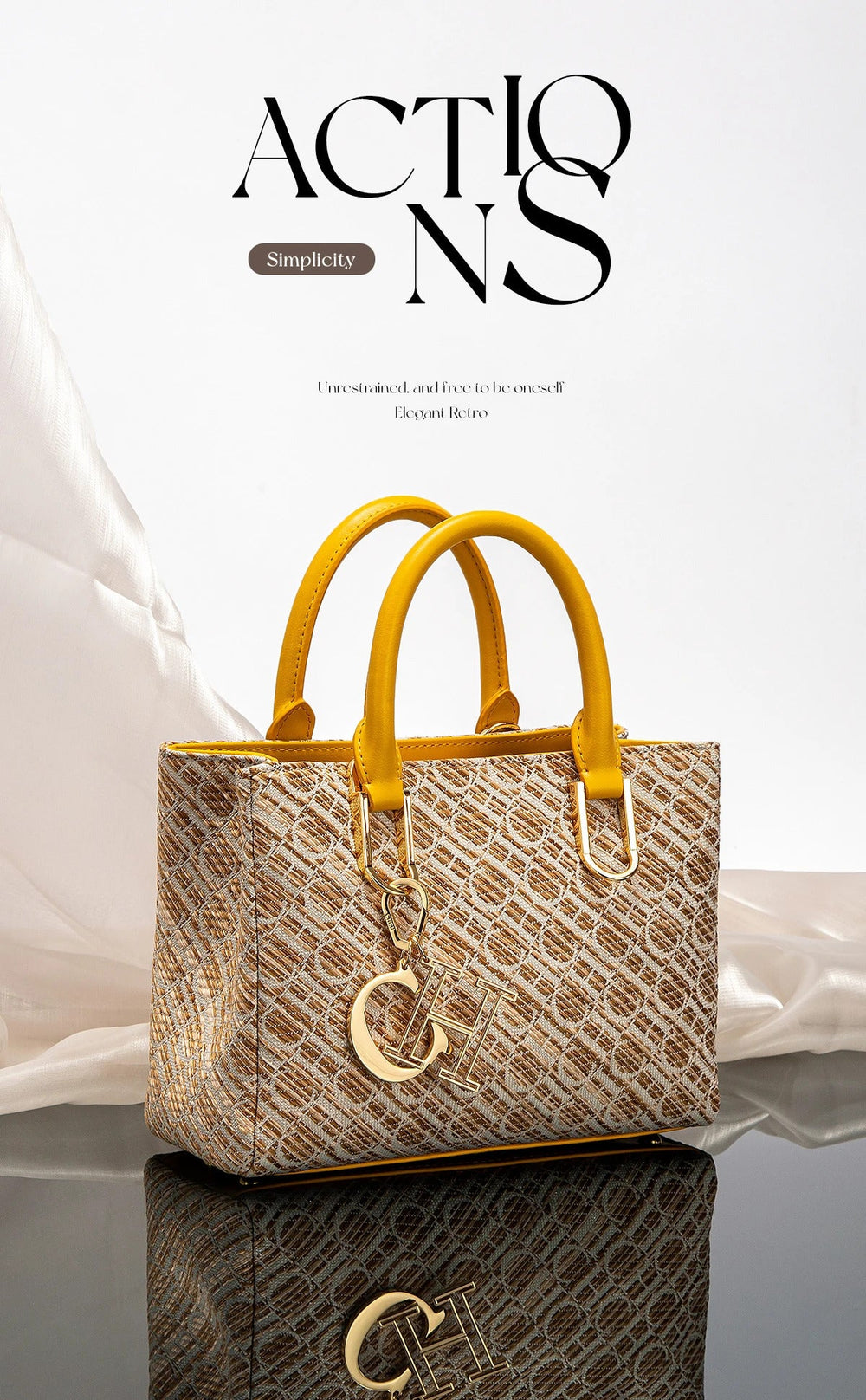 Apricot Texture Large Capacity Business Tote Bag Mssza