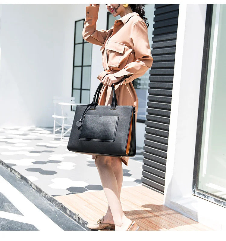Large Capacity Leather Messenger Bag Mssza