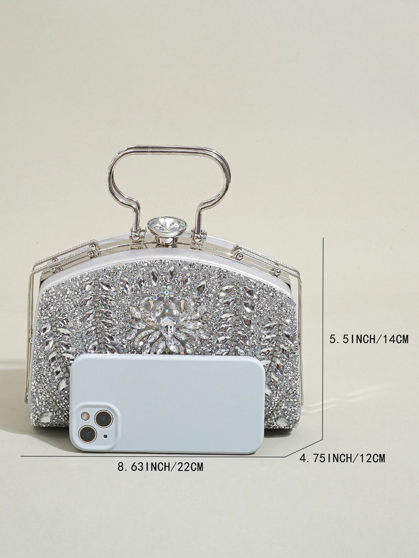 Elegant Beads Decor Mini Satchel Glitter Luxury Clutch Mssza