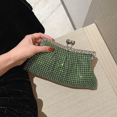 Luxury Moon Rhinestone Shiny Design Party Clutch Mssza