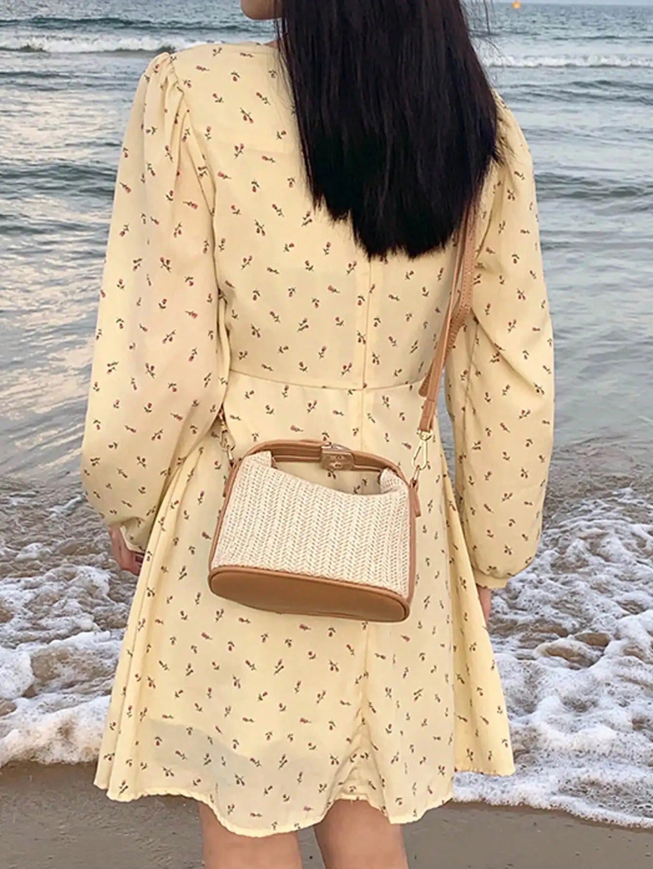 Casual Grass Weaving Handheld One Shoulder Crossbody Bag Mssza